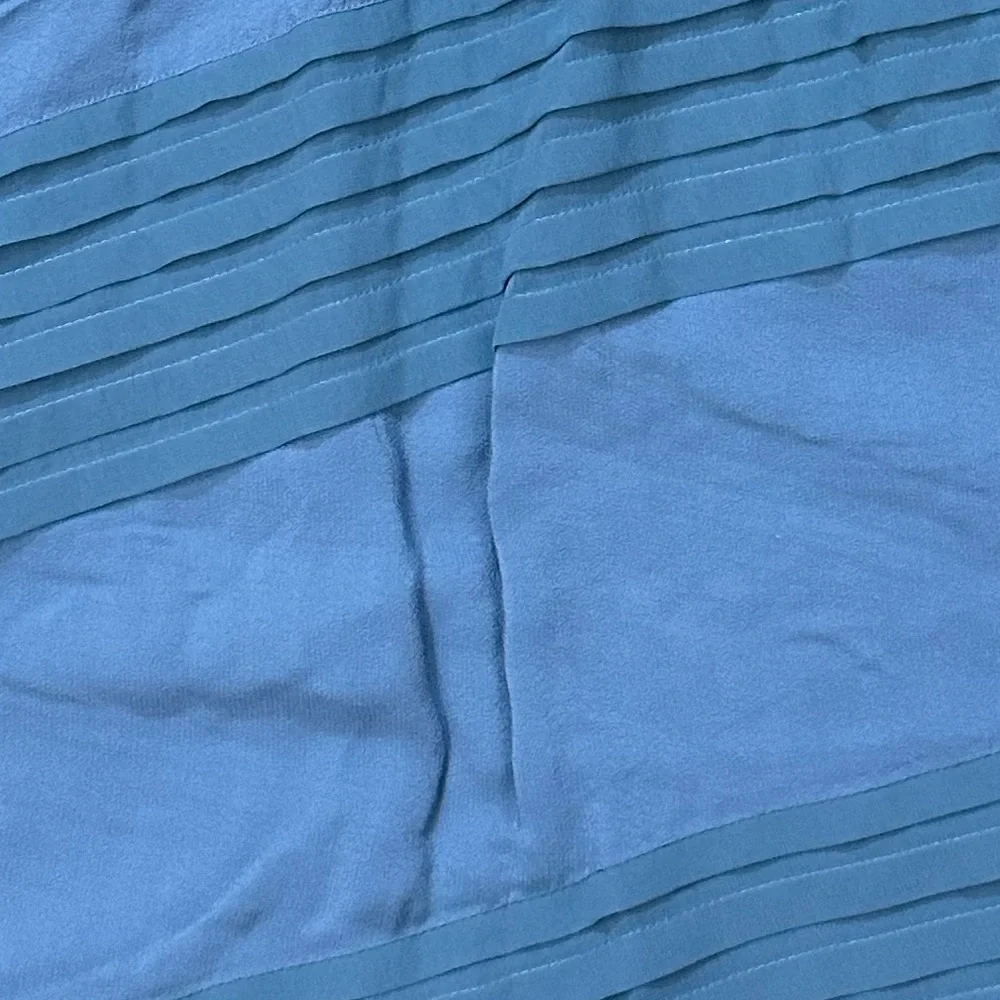 Soft Surroundings Size PXS Petite Pintuck Flowy Chiffon Blue Long Maxi Skirt - Picture 7 of 10